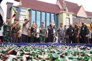 Hasil Operasi Pekat Lacang Kuning Tahun 2022 Polda Riau di Musnahkan